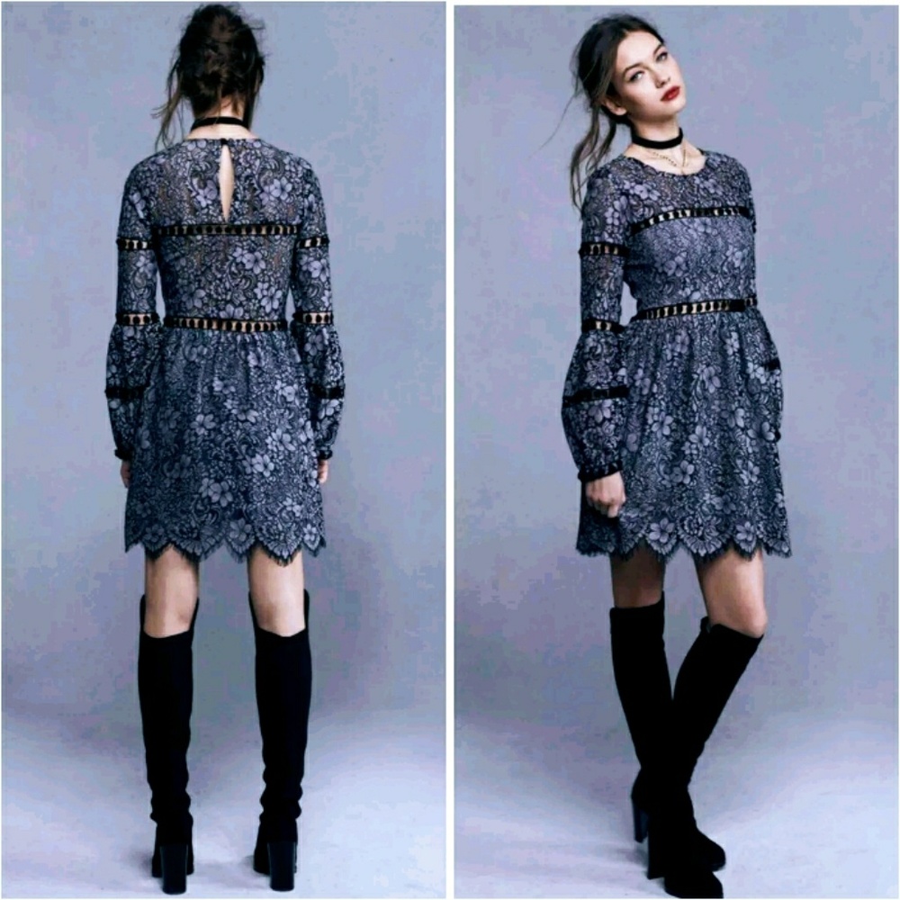 For Love & Lemons "Theadora" bell sleeve mini